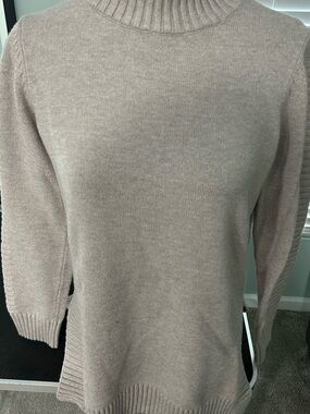 Cyrus Neutral Cowl Neck Sweater - Beige